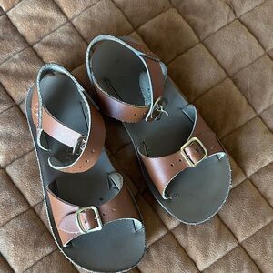 Classic Brown Kids Sandals with Adjustable Straps
